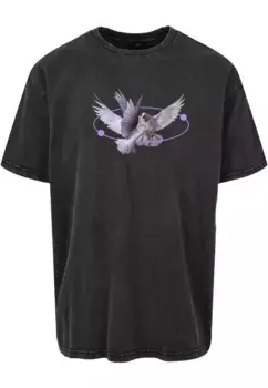 Рубашка с короткими рукавами Upscale by Mister Tee "Upscale by Mister Tee Men's Vive la Liberte Oversize Tee", цвет Black Acid Washed