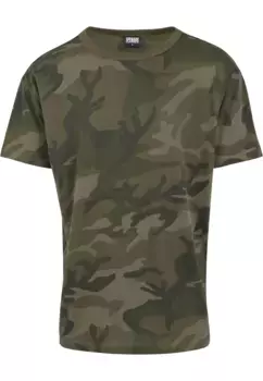 Рубашка с короткими рукавами URBAN CLASSICS " Urban Classics Men's Camo Oversized Tee", оливковый
