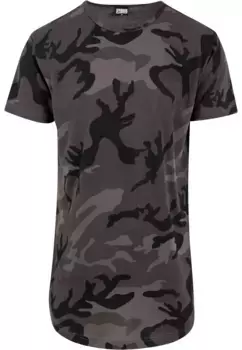 Рубашка с короткими рукавами URBAN CLASSICS " Urban Classics Men's Camo Shaped Long Tee", цвет Darkcamouflage