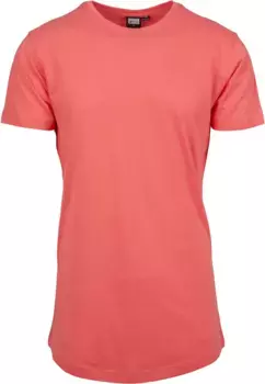 Рубашка с короткими рукавами URBAN CLASSICS " Urban Classics Men's Shaped Long Tee", коралловый