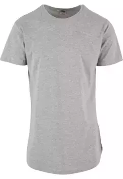 Рубашка с короткими рукавами URBAN CLASSICS " Urban Classics Men's Shaped Long Tee", серый