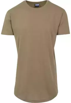 Рубашка с короткими рукавами URBAN CLASSICS " Urban Classics Men's Shaped Long Tee", зеленый