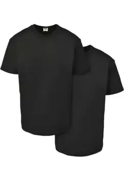 Рубашка с короткими рукавами URBAN CLASSICS " Urban Classics Men's Organic Basic Tee 2-Pack", черный