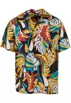 Рубашка с короткими рукавами URBAN CLASSICS " Urban Classics Men's Viscose AOP Resort Shirt" (1 шт.), цвет Toucans