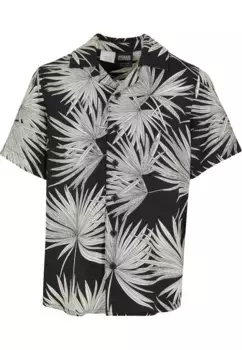 Рубашка с короткими рукавами URBAN CLASSICS " Urban Classics Men's Frond Resort Shirt", черный