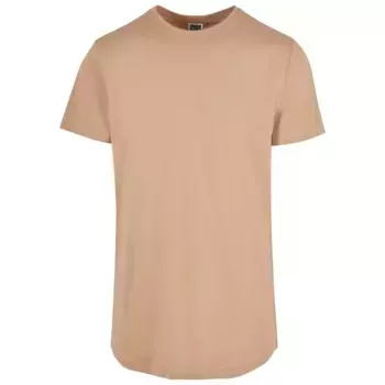 Рубашка с короткими рукавами URBAN CLASSICS " Urban Classics Men's Shaped Long Tee", бежевый