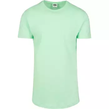 Рубашка с короткими рукавами URBAN CLASSICS " Urban Classics Men's Shaped Long Tee", мятный