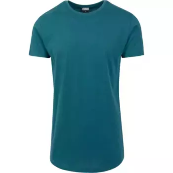 Рубашка с короткими рукавами URBAN CLASSICS " Urban Classics Men's Shaped Long Tee", бирюзовый