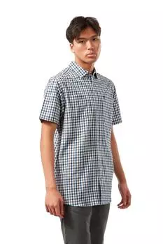 Рубашка с короткими рукавами в клетку 'Nour' Craghoppers, синий