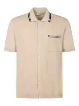 Рубашка с короткими рукавами в рубчик Altea, нейтральный