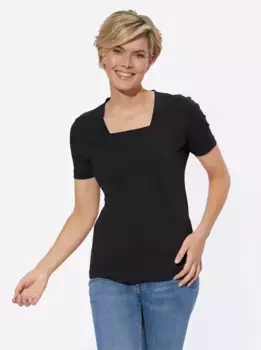 Рубашка с короткими рукавами в стиле casual Looks "Shirt", черный