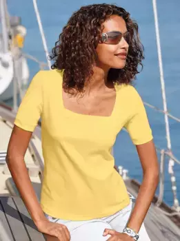 Рубашка с короткими рукавами в стиле casual Looks "Shirt", желтый