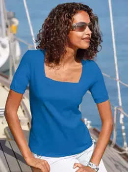 Рубашка с короткими рукавами в стиле casual Looks "Shirt", синий