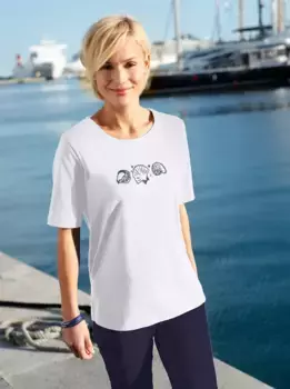 Рубашка с короткими рукавами в стиле casual Looks "Shirt", белый