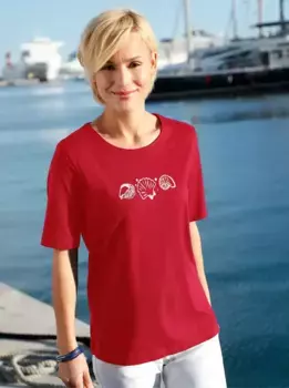 Рубашка с короткими рукавами в стиле casual Looks "Shirt", красный
