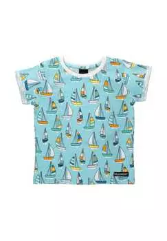 Рубашка с короткими рукавами в стиле парусника Villervalla, синий