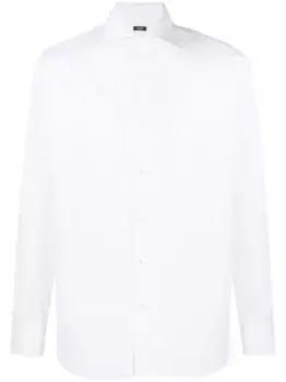 Рубашка с косым воротником Barba, белый