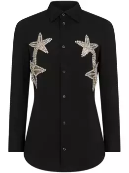 Рубашка с кристаллами DSQUARED2, черный