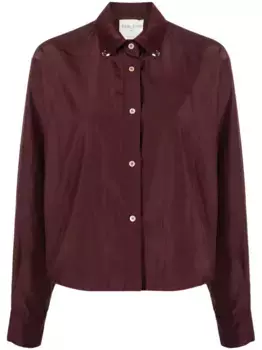 Рубашка с кристаллами Forte Forte, коричневый