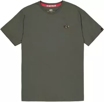 Рубашка с круглым вырезом Alpha Industries "3D Small Logo T", оливковый