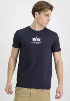 Рубашка с круглым вырезом Alpha Industries "Basic T ML", синий