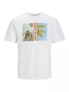 Рубашка с круглым вырезом для подростков Jack & Jones "JJNAVIN TEE SS CREW NECK" Jack & Jones Junior, белый