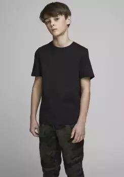 Рубашка с круглым вырезом для подростков Jack & Jones "JJEORGANIC BASIC TEE SS O-NECK NOOS JNR" Jack & Jones Junior, черный