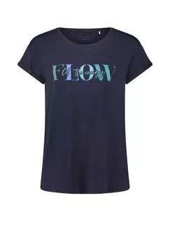 Рубашка с круглым вырезом и принтом BETTY BARCLAY, цвет Blau Blau