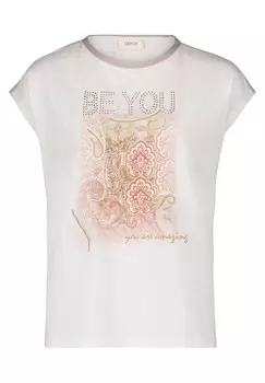 Рубашка с круглым вырезом и размещением Cartoon, белый