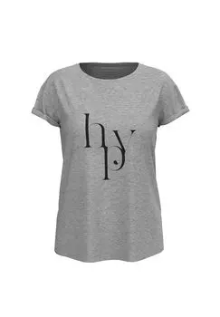 Рубашка с круглым вырезом и рюшами BETTY BARCLAY, цвет Grau Schwarz