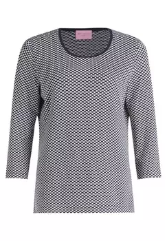 Рубашка с круглым вырезом и структурой Betty Barclay, синий