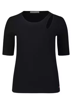 Рубашка с круглым вырезом и вырезами Betty & Co, черный