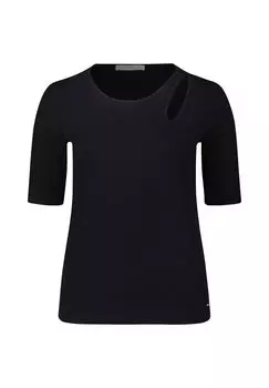 Рубашка с круглым вырезом и вырезами BETTY & CO, черный