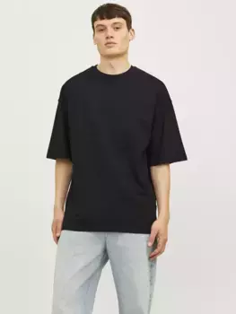 Рубашка с круглым вырезом Jack & Jones "JJECHARGE TEE O-NECK NOOS", черный