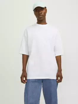 Рубашка с круглым вырезом Jack & Jones "JJECHARGE TEE O-NECK NOOS", белый