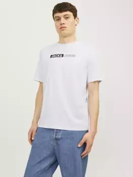 Рубашка с круглым вырезом Jack & Jones "JJECORP LOGO TEE PLAY SS O-NECK NOOS", белый