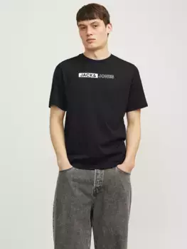 Рубашка с круглым вырезом Jack & Jones "JJECORP LOGO TEE PLAY SS O-NECK NOOS", цвет Black Print:Play 5
