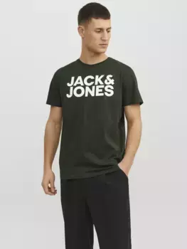 Рубашка с круглым вырезом Jack & Jones "JJECORP LOGO TEE SS", цвет Mountain View