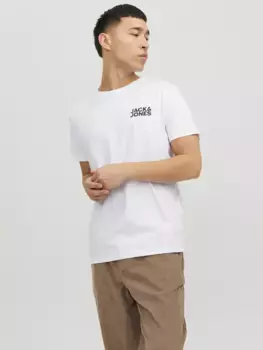 Рубашка с круглым вырезом Jack & Jones "JJECORP LOGO TEE SS", белый