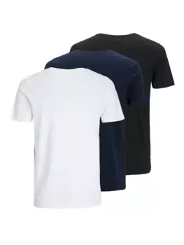 Рубашка с круглым вырезом Jack & Jones "JJECORP LOGO TEE SS CREW NECK 3PKMP NOOS", 3 шт. в упаковке, белый