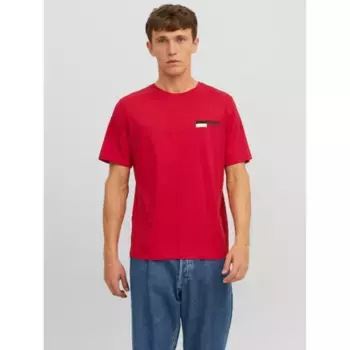 Рубашка с круглым вырезом Jack & Jones "JJECORP LOGO TEE PLAY SS O-NECK NOOS", красный