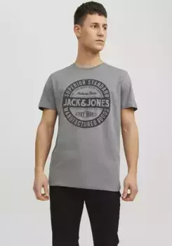 Рубашка с круглым вырезом Jack & Jones "JJEJEANS TEE SS O-NECK NOOS 23/24", цвет Sedona Sage