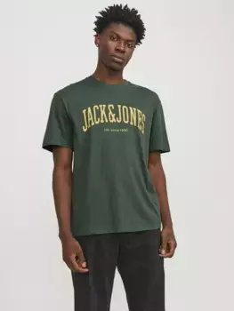Рубашка с круглым вырезом Jack & Jones "JJEJOSH TEE SS CREW NECK NOOS", зеленый