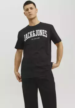 Рубашка с круглым вырезом Jack & Jones "JJEJOSH TEE SS CREW NECK NOOS", черный