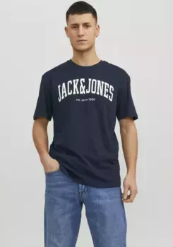 Рубашка с круглым вырезом Jack & Jones "JJEJOSH TEE SS CREW NECK NOOS", синий