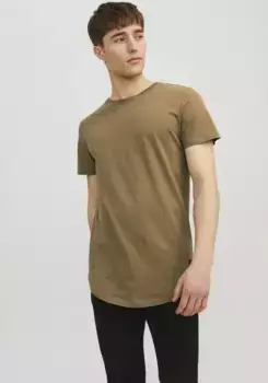 Рубашка с круглым вырезом Jack & Jones "JJENOA TEE SS CREW NECK NOOS", цвет Otter