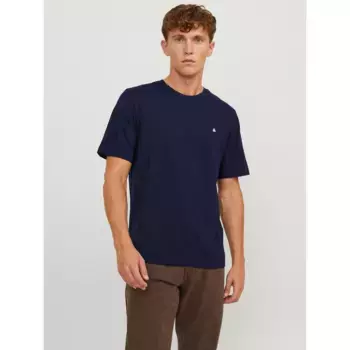Рубашка с круглым вырезом Jack & Jones "JJEPAULOS TEE SS CREW NECK NOOS", синий