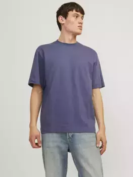 Рубашка с круглым вырезом Jack & Jones "JJEURBAN EDGE TEE SS O-NECK NOOS", цвет Nightshadow Blue