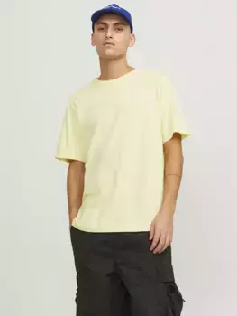 Рубашка с круглым вырезом Jack & Jones "JJJEORGANIC BASIC TEE SS O-NECK NOOS", цвет French Vanilla