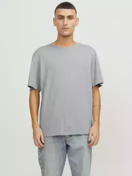 Рубашка с круглым вырезом Jack & Jones "JJJEORGANIC BASIC TEE SS O-NECK NOOS", серый